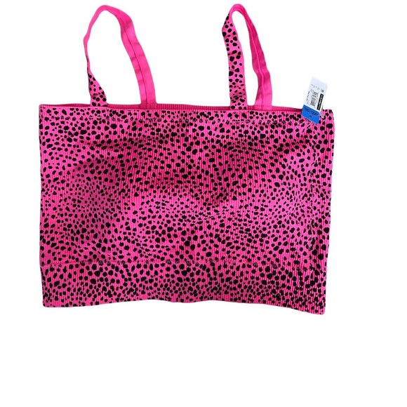 No Boundaries Tops - No Boundaries pink ribbed tube top with straps
